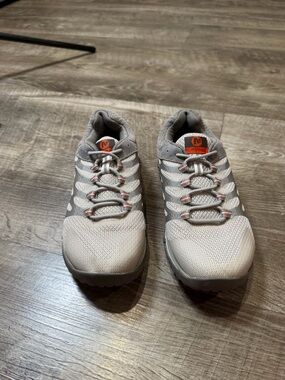 Merrell Shoes Womens 7.5 Antora 2 Trail Running Sneakers Hiking Workout Gray